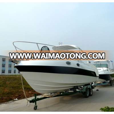 WATERWISH boat QD27 CABIN Fishing Boat Fiberglass Cabin Boat Manufacturing