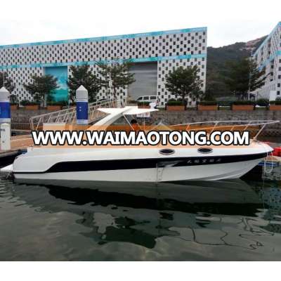 WATERWISH boat QD27 CABIN Fibreglass Cabin Fishing Boat With Outboard Engine