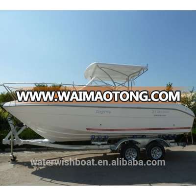 Waterwish QD 20.5 CABIN Fibreglass Fishing Boat For Promotion